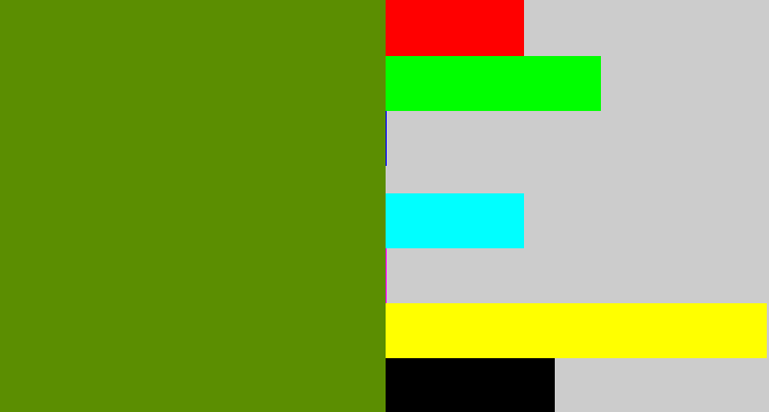 Hex color #5b8e01 - sap green