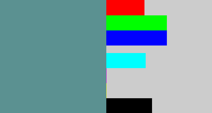 Hex color #5b9191 - grey teal