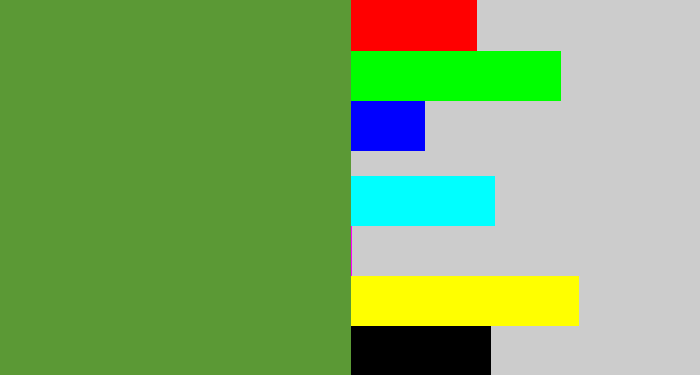 Hex color #5b9935 - moss green