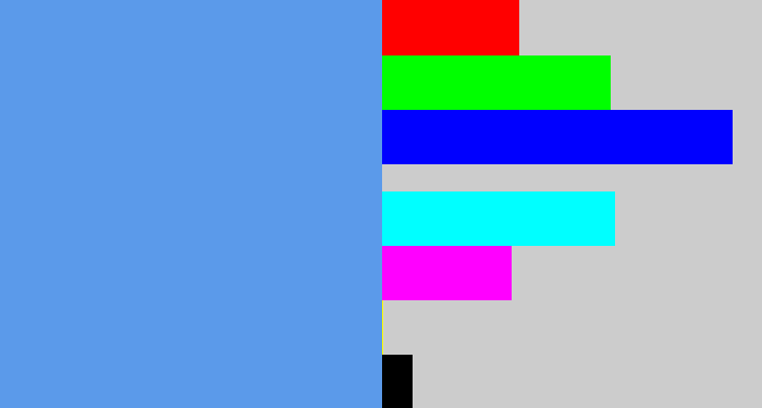 Hex color #5b9aea - soft blue