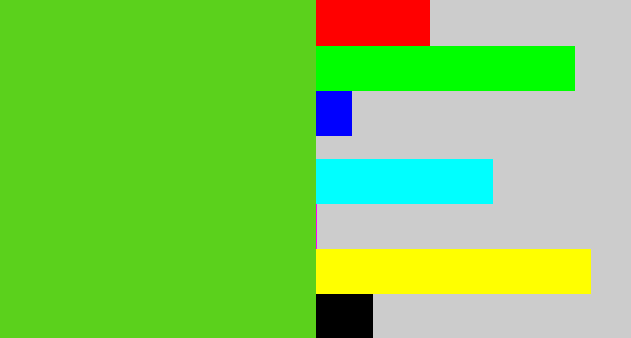 Hex color #5bd11c - green apple