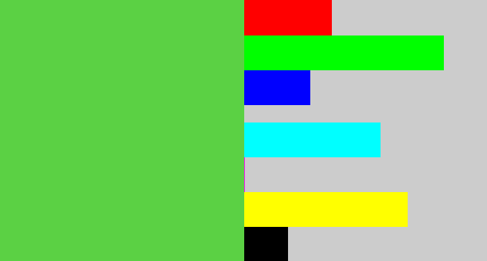 Hex color #5bd144 - fresh green