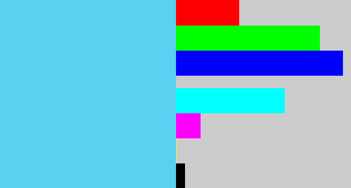 Hex color #5bd1f2 - lightblue