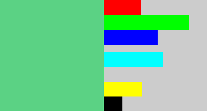 Hex color #5bd284 - soft green