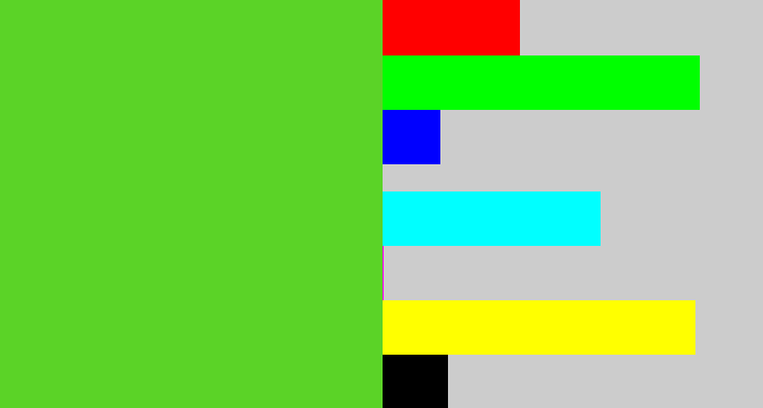 Hex color #5bd327 - green apple