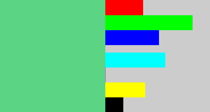 Hex color #5bd483 - soft green
