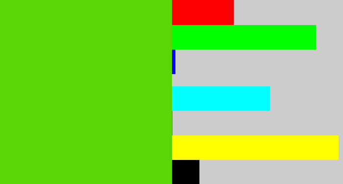 Hex color #5bd506 - frog green