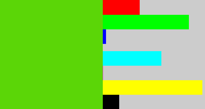 Hex color #5bd607 - green apple