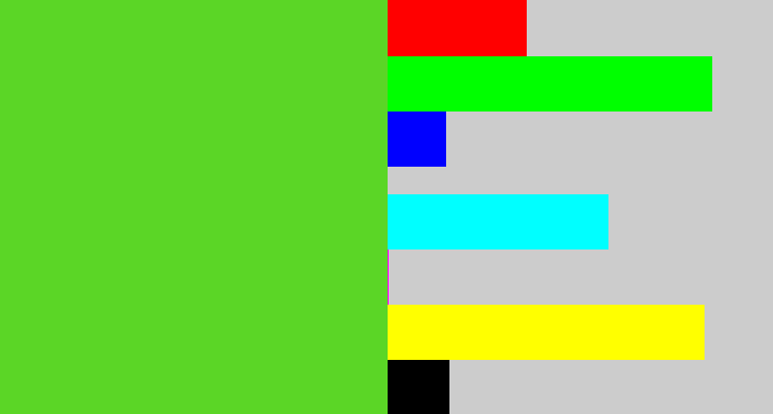 Hex color #5bd626 - green apple
