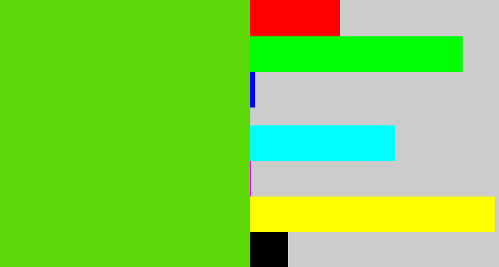 Hex color #5bd805 - green apple