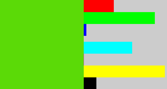 Hex color #5bda07 - green apple