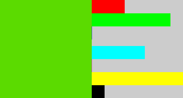 Hex color #5bdb00 - green apple