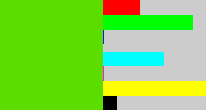 Hex color #5bdd00 - green apple