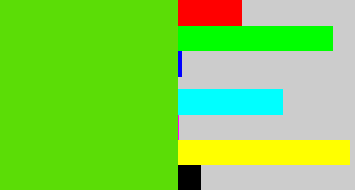 Hex color #5bdd06 - green apple