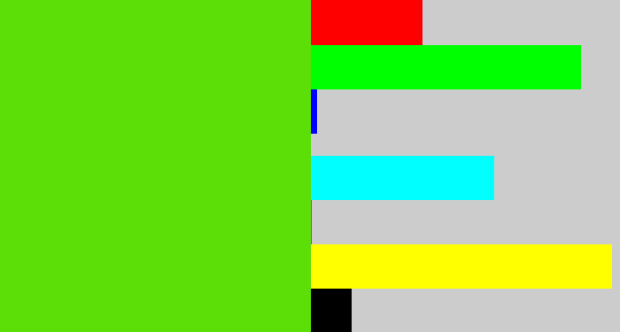 Hex color #5bdf06 - green apple