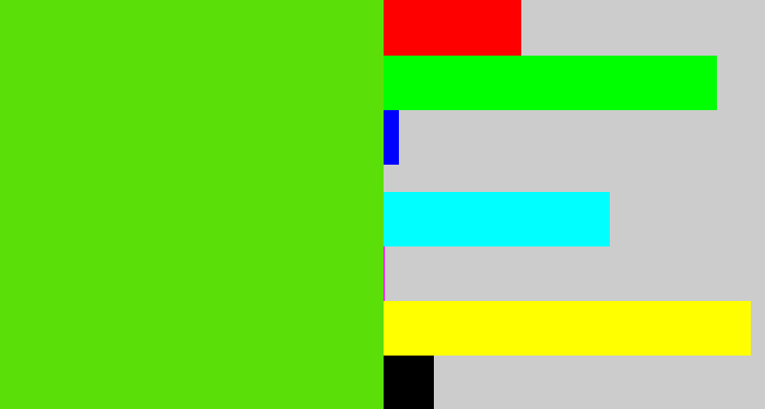Hex color #5bdf09 - green apple