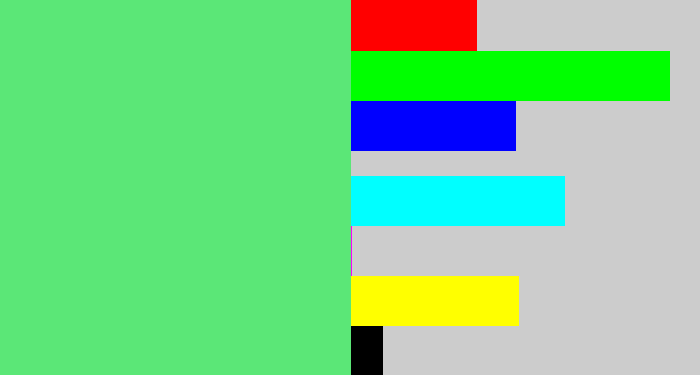 Hex color #5be777 - lightish green