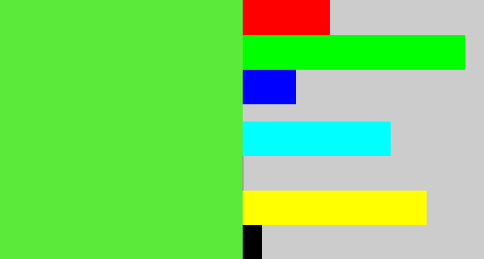 Hex color #5bea39 - toxic green