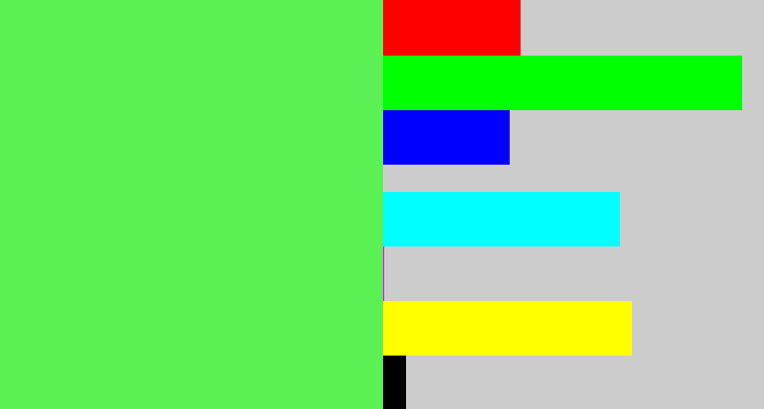 Hex color #5bf054 - light bright green
