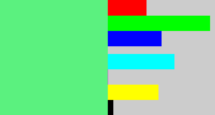 Hex color #5bf17f - lightgreen