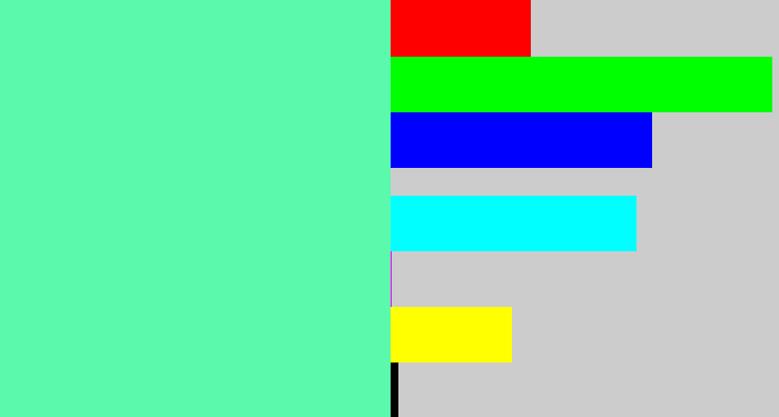 Hex color #5bf9ac - light greenish blue