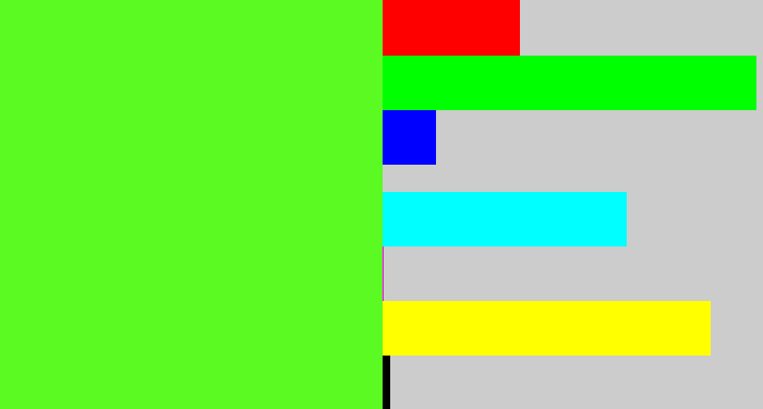 Hex color #5bfa23 - bright lime green