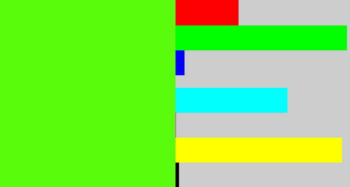 Hex color #5bfb0d - bright lime green