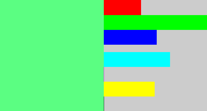 Hex color #5bfe82 - lightgreen
