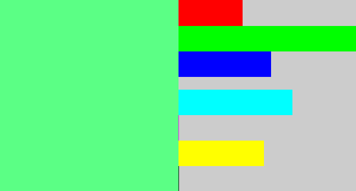 Hex color #5bff85 - lightgreen
