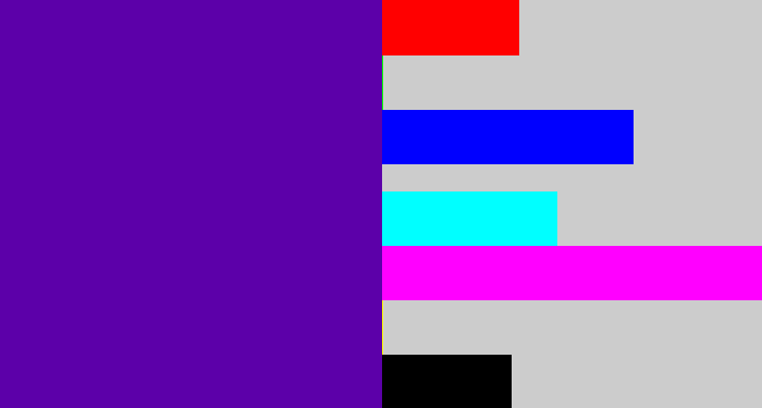 Hex color #5c00a9 - violet blue