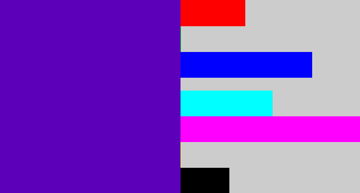 Hex color #5c00ba - violet blue