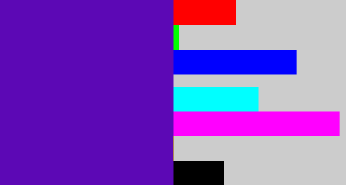 Hex color #5c08b5 - violet blue