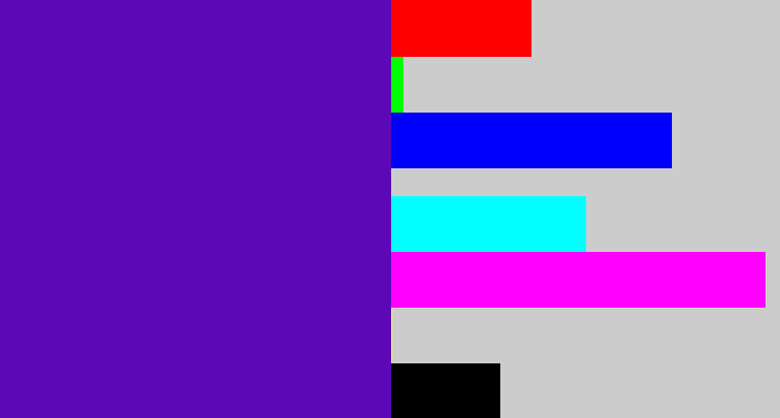 Hex color #5c08b7 - violet blue