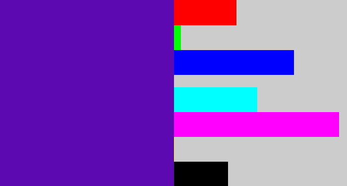 Hex color #5c09b1 - violet blue