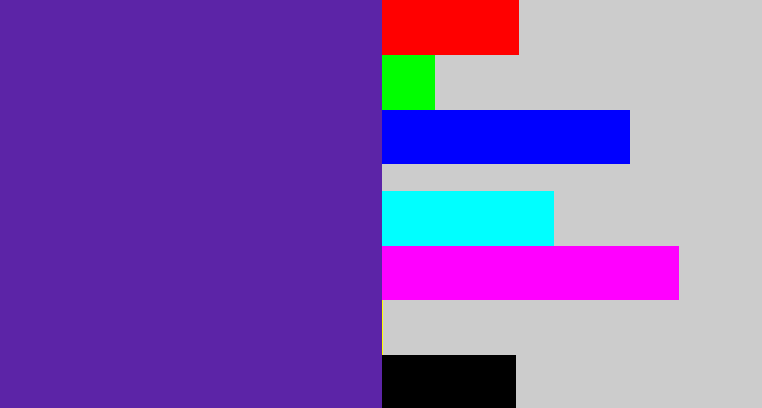 Hex color #5c24a7 - purple