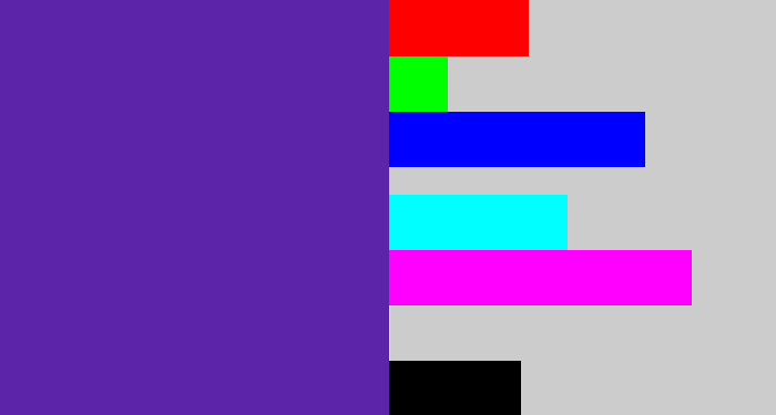 Hex color #5c25a9 - purple