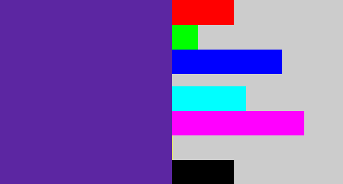 Hex color #5c26a2 - purple