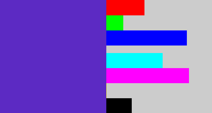 Hex color #5c2ac3 - blue purple