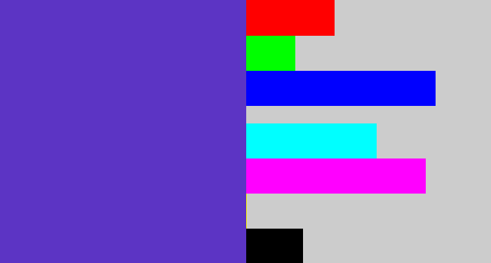 Hex color #5c34c4 - blurple