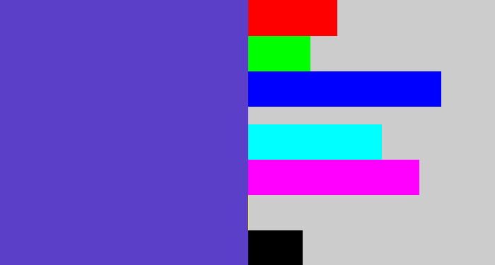 Hex color #5c3fc8 - bluey purple