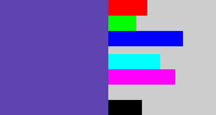 Hex color #5c43b0 - bluey purple
