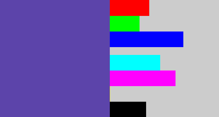 Hex color #5c44aa - bluey purple