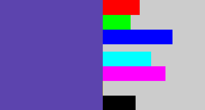 Hex color #5c44ae - bluey purple