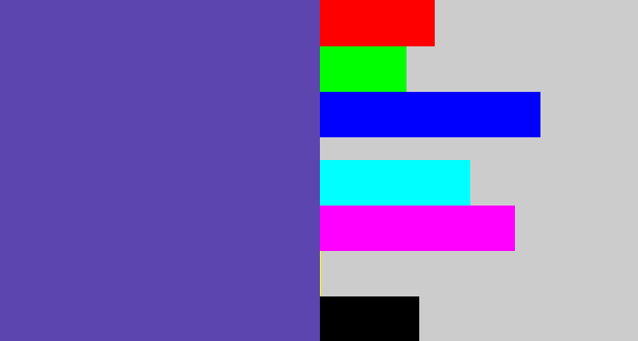 Hex color #5c45af - bluey purple