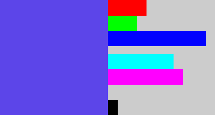 Hex color #5c45e9 - purpleish blue