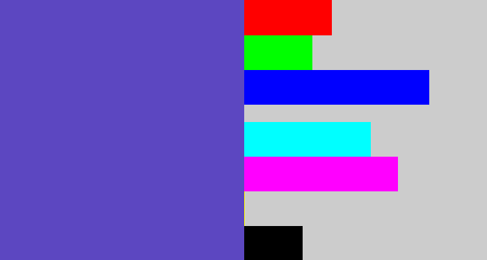 Hex color #5c47c1 - bluey purple