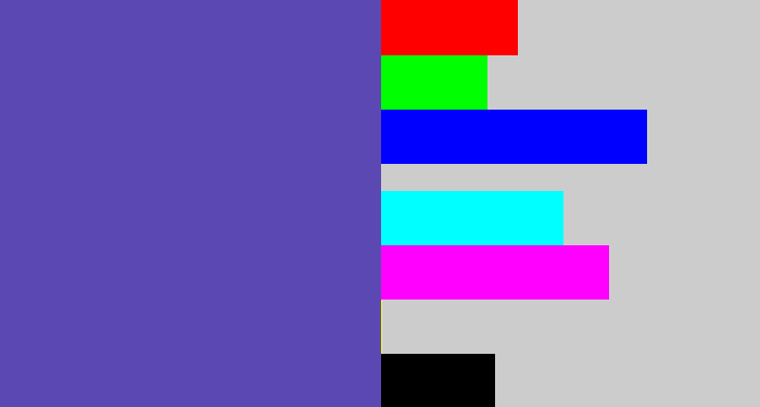 Hex color #5c48b2 - bluey purple