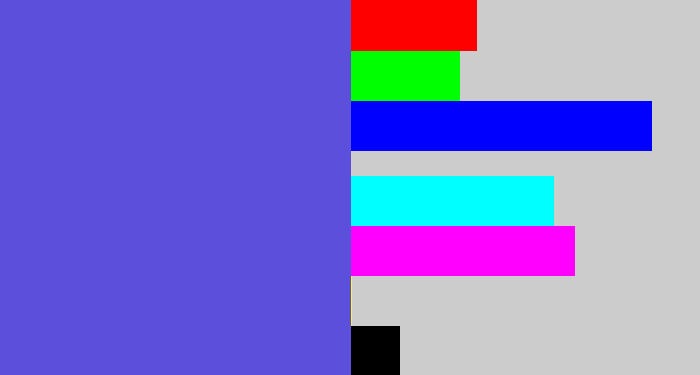 Hex color #5c4fdb - warm blue