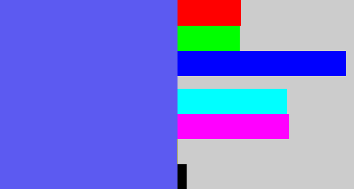 Hex color #5c5af1 - purpleish blue