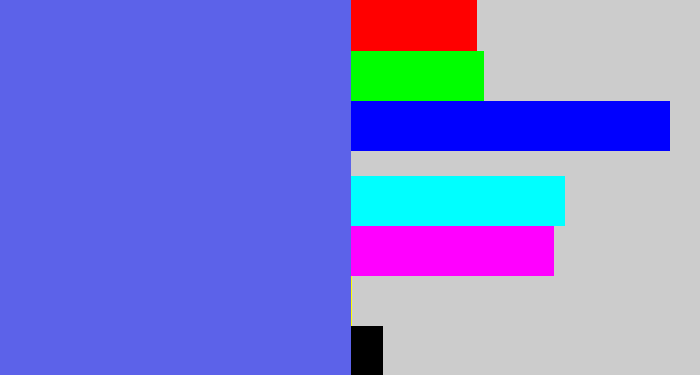 Hex color #5c62e9 - warm blue